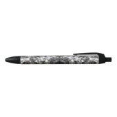 Stylo Noir Dentelle argentée (Haut)