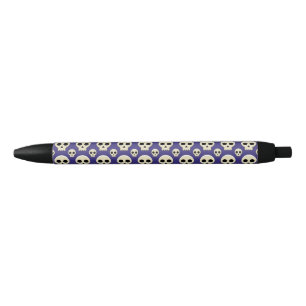 Stylo Noir Déplaisant Cute Kawaii Goth Motif crâne