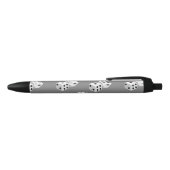 Stylo Noir Dés sur motif gris (Haut)