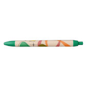 Stylo Noir Design Atomique Rétro Milieu de Siècle (Devant)