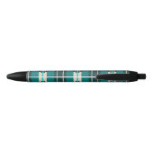 Stylo Noir Design aztèque en couleur turquoise (Dos)