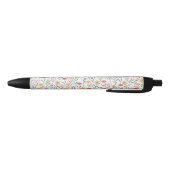 Stylo Noir Design couleur Fleur sauvage aquarelle (Bas)