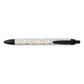 Stylo Noir Design couleur Fleur sauvage aquarelle (Dos)