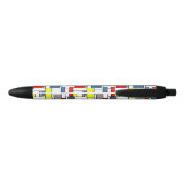 Stylo Noir Design de style mondrien (Dos)