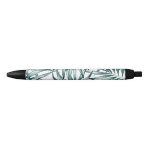 Stylo Noir Design feuille vert personnalisé  