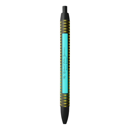 Stylo Noir Design Gold Blue Executive (devant Vertical)