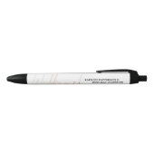 Stylo Noir Design Gold Foil Script Effet Mariage Faveur (Haut)