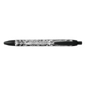 Stylo Noir Design Guitar Rock (Dos)