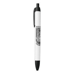 Stylo Noir Design Guitar Rock