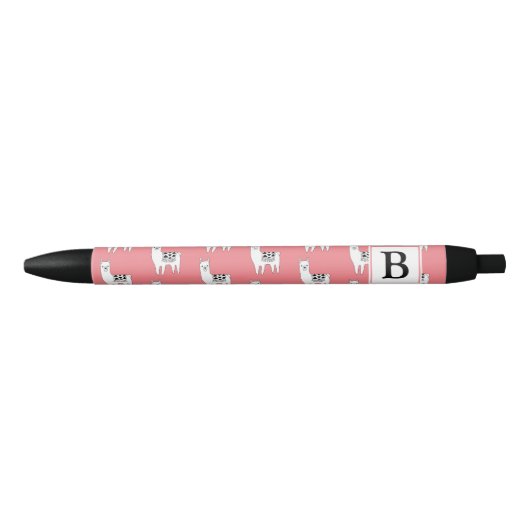 Stylo Noir Design moderne Sketchy Aztec Llama (Devant)