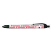 Stylo Noir Design moderne Sketchy Aztec Llama (Haut)