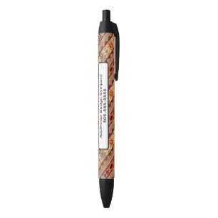 Stylo Noir Design Motif Sud-Ouest Tan
