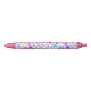Stylo Noir Design paisible blanc coloré