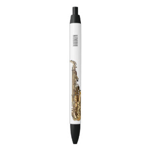 Stylo Noir dessin animé saxophone