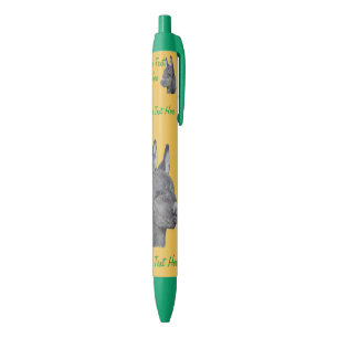 Stylo Noir dessin au crayon noir et blanc d'âne mignon