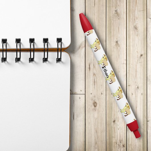 Stylo Noir Dessin beagle personnalisé