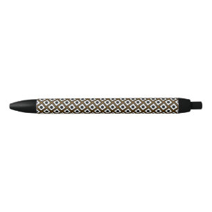 Stylo Noir dessin géométrique répété