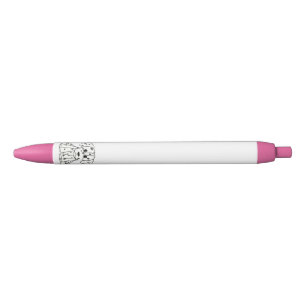 Stylo Noir Dessin simple de contour de chien en peluche dalma