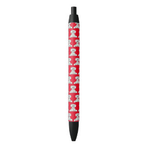 Stylo Noir Dessin simple de contour de chien en peluche dalma