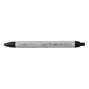 Stylo Noir Dessins au trait de noir de trio de cannelure