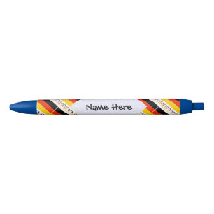 Stylo Noir Deutschland et drapeau allemand personnalisés en m