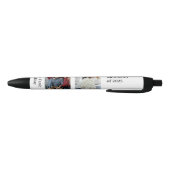 Stylo Noir DEUX Photos, Nom Date, votre Texte sur Blanc, Noir (Bas)