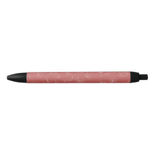 Stylo Noir Diagramme physique rose pâle