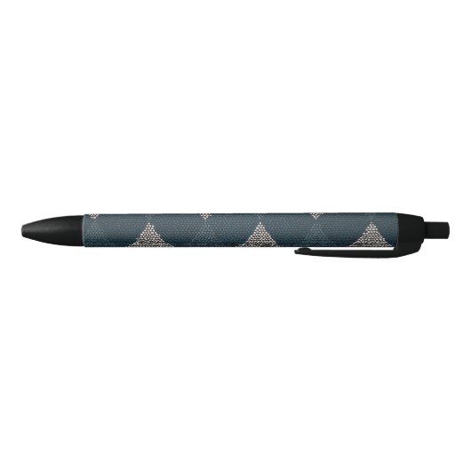 Stylo Noir Diamant Bleu Verre Coloré (Bas)