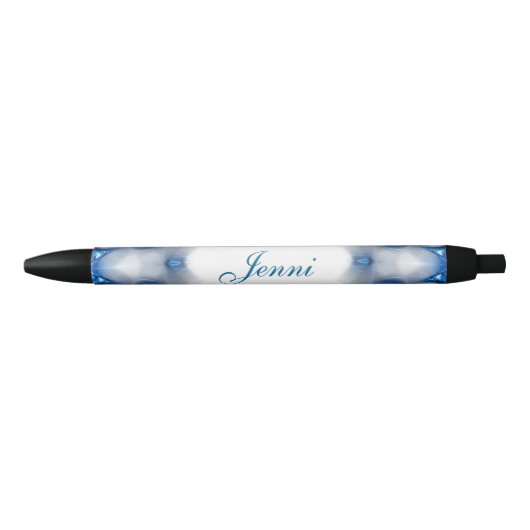 Stylo Noir Diamants bleus (Devant)
