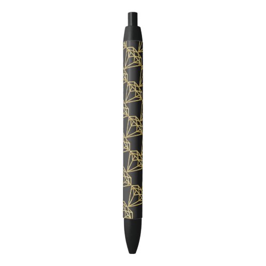 Stylo Noir Diamond d'or (devant Vertical)