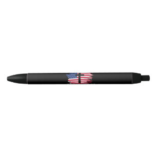 Stylo Noir Dieu Famille Pays American Drapeau Croix Christian