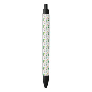 Stylo Noir dinosaure de Noël et bonhomme de neige