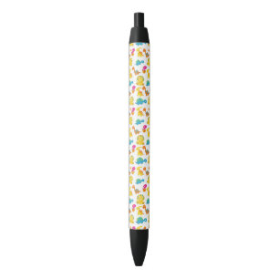 Stylo Noir Dinosaures Mignons, Motif De Dinosaures, Baby Dino