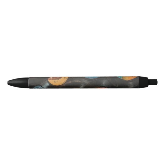 Stylo Noir Disques Classiques Vinyle Noir (Devant)