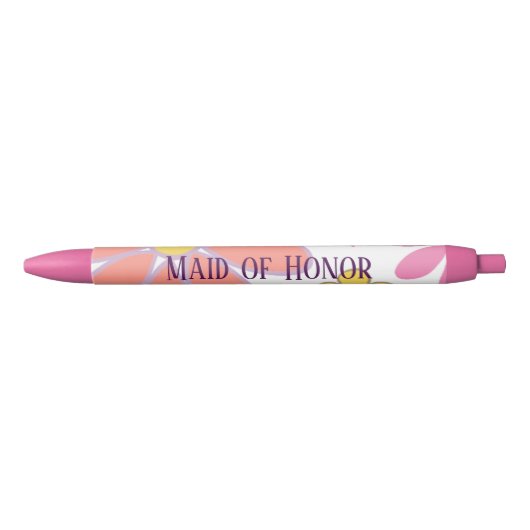 Stylo Noir Domestique de belles fleurs d'honneur (Devant)