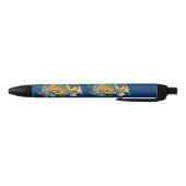 Stylo Noir Dragon chinois vert Koi (Bas)