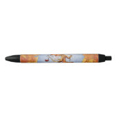 Stylo Noir Dragon d'Orange d'Art Imaginaire d'automne (Devant)