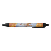Stylo Noir Dragon d'Orange d'Art Imaginaire d'automne (Bas)