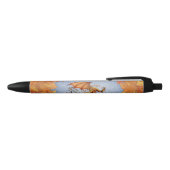Stylo Noir Dragon d'Orange d'Art Imaginaire d'automne (Haut)