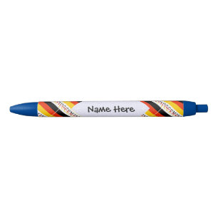 Stylo Noir Drapeau allemand Allemagne mosaïque noir Personnal