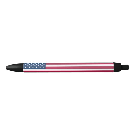 Stylo Noir Drapeau américain (Devant)