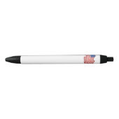 Stylo Noir Drapeau américain (Devant)