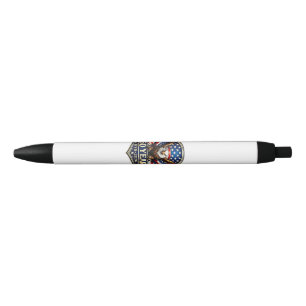 Stylo Noir Drapeau américain de l'aigle vintage du 4 juillet