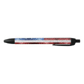 Stylo Noir drapeau américain rouge blanc brillant parties sci (Bas)