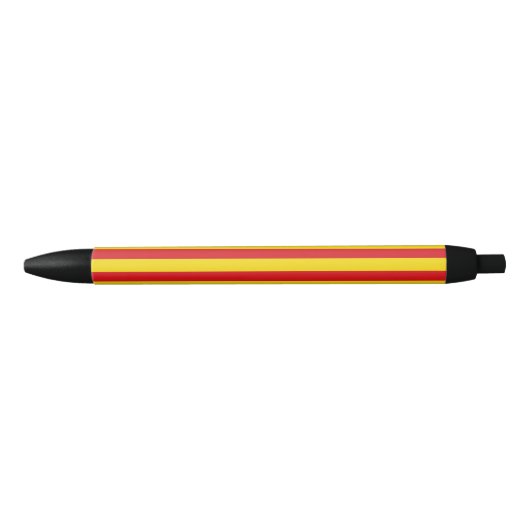 Stylo Noir Drapeau catalan (Devant)
