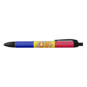 Stylo Noir Drapeau d'Andorre (Haut)