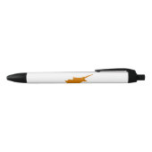Stylo Noir Drapeau de Chypre (Chypre grecque) (Haut)