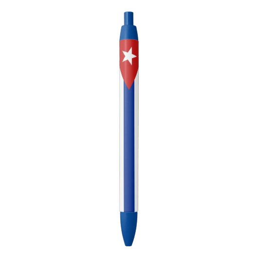 Stylo Noir Drapeau de Cuba (devant Vertical)