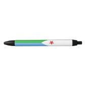 Stylo Noir Drapeau de Djibouti (Devant)