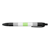 Stylo Noir Drapeau de fierté agender (Bas)